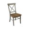 International Concepts Set of Two X-Back Chair, with Solid Wood Seat, Hickory/Stone C41-613P - alternate 3